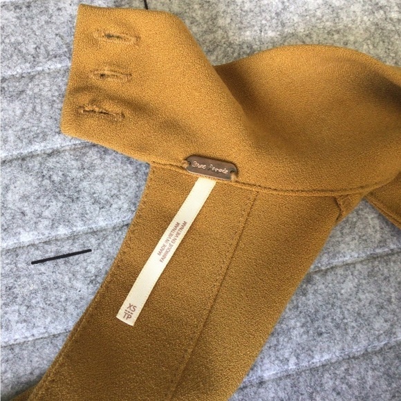 Free People Vintage Goldie Tunic Halter Mustar  Yellow mini Dress - Picture 8 of 8